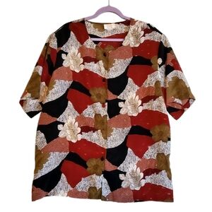 Voir Collection Plus Size 3X Buttonup Shirt‎ Blouse Tops Casual Women Pre-owned